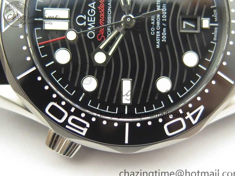 0113 2018 Seamaster Diver 300M VSF Best Edition Black Ceramic Dial on Black Gray Nato Strap A Unique 8057